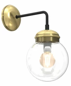 Kinkiet w kolorze m, przezroczysty klosz LX 1887 z serii HYDRO*Sklep Kaja Best Sale