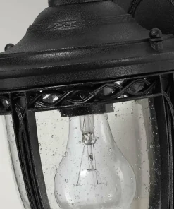 Kinkiet z ozdobnym szkłem FE-EB2-S-BLK z serii ENGLISH BRIDLE*Sklep Kaja New
