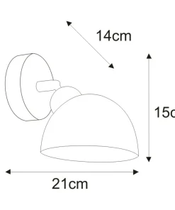 Kinkiet z półokrągłym kloszem K-JSL-1306/1W HORNET | Kaja Oświetlenie*Sklep Kaja Fashion