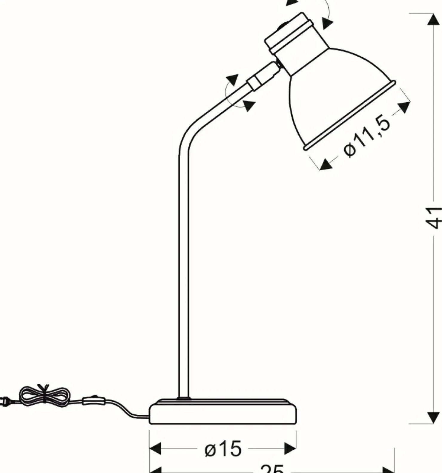 Klasyczna, biało-czarna lampka biurkowa 41-72078 z serii ZUMBA | Kaja*Sklep Kaja Flash Sale