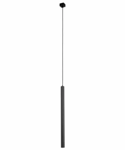 Outlet Sklep Kaja Klasyczna, czarna lampa wisząca, wąska tuba ANT 7986 z serii AOMO