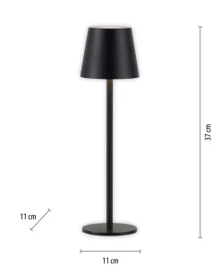 Klasyczna, czarna lampka stołowa LED 19250-18 EURIA | Kaja Oświetlenie*Sklep Kaja Cheap
