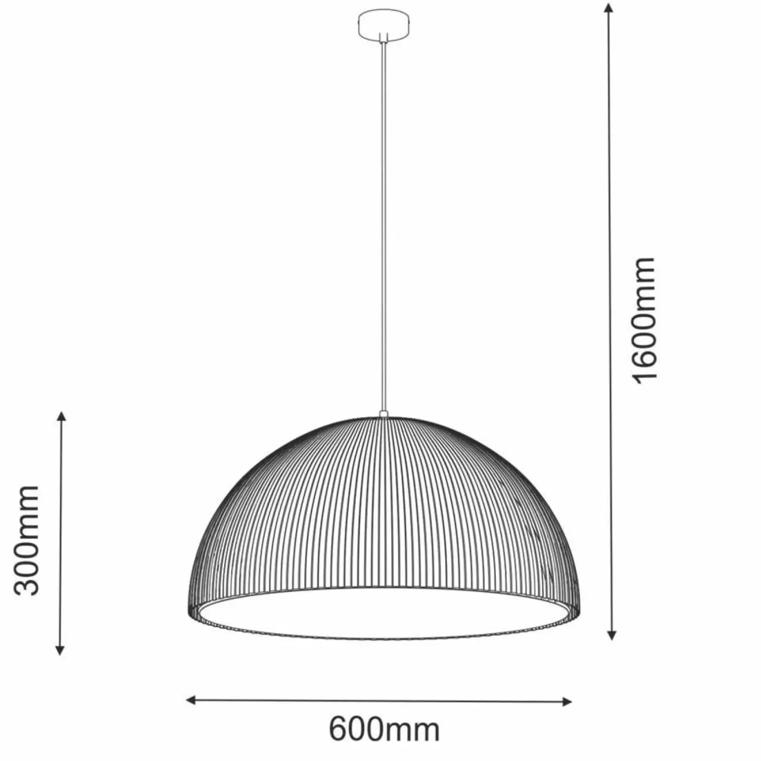 Store Sklep Kaja Klasyczna, kopułowa lampa wisząca 60x30cm ANT 5025 GANDRA | Kaja