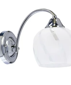 Klasyczna lampa ścienna, srebrny kinkiet 21-09449 PREGO | Kaja*Sklep Kaja New