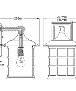 Klasyczna lampa naścienna, kinkiet HK-FREEPORT2-L-TBK z serii FREEPORT*Sklep Kaja New