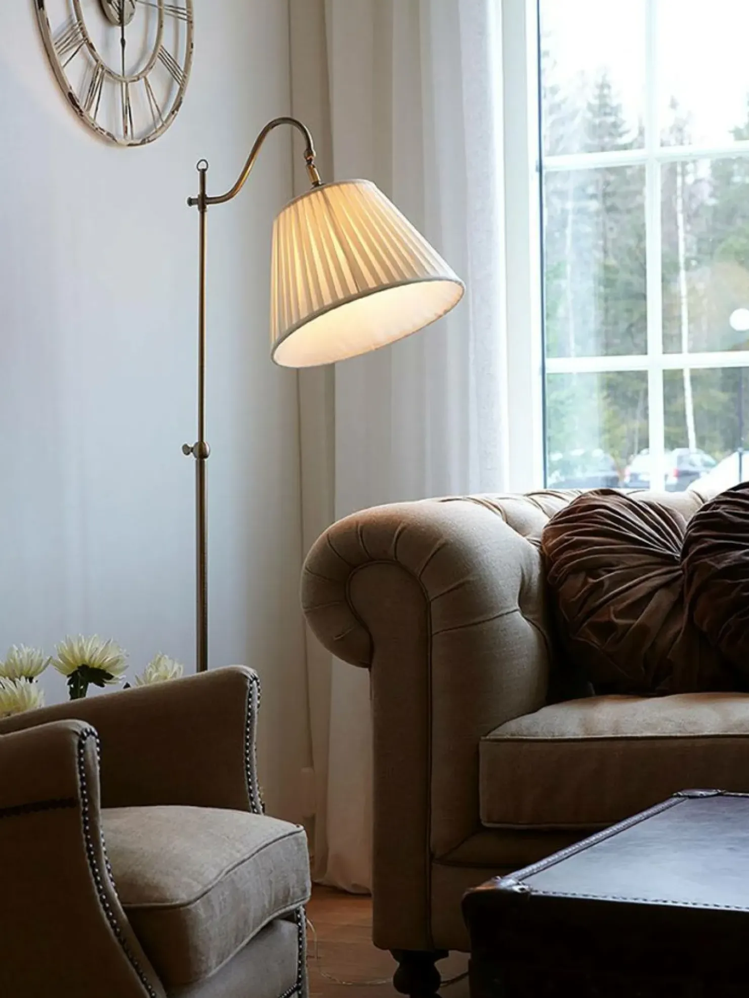 Klasyczna lampa podłogowa idealna do salonu 105921 | Kaja Oświetlenie*Sklep Kaja New