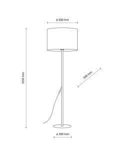 Klasyczna lampa stojąca z jutowym abażurem TK 16012 EARTH | Kaja*Sklep Kaja Hot
