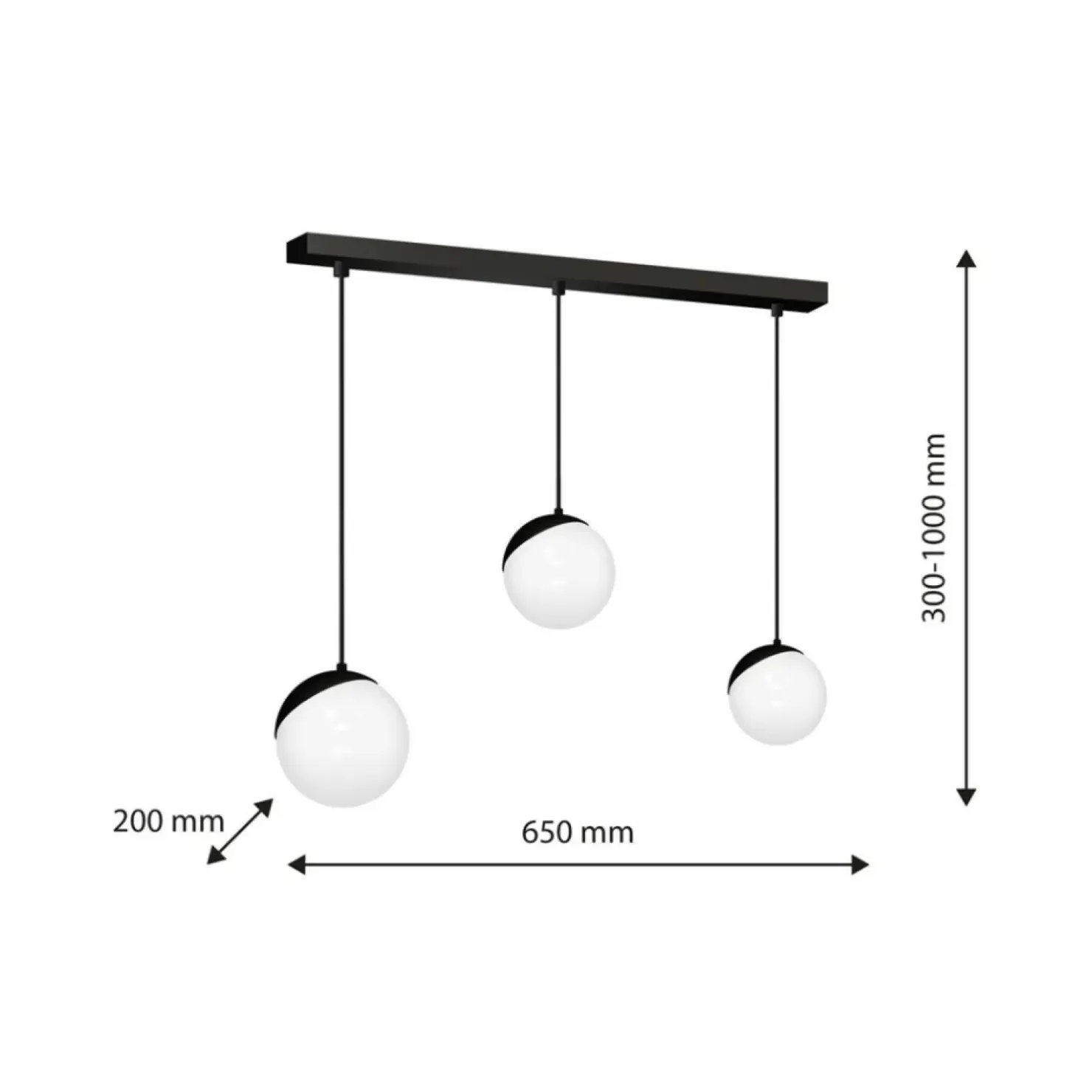 Best Sale Sklep Kaja Klasyczna lampa wisząca, czarno-biała MLP7237 z serii SFERA | Kaja Oświetlenie