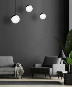 Best Sale Sklep Kaja Klasyczna lampa wisząca, czarno-biała MLP7237 z serii SFERA | Kaja Oświetlenie