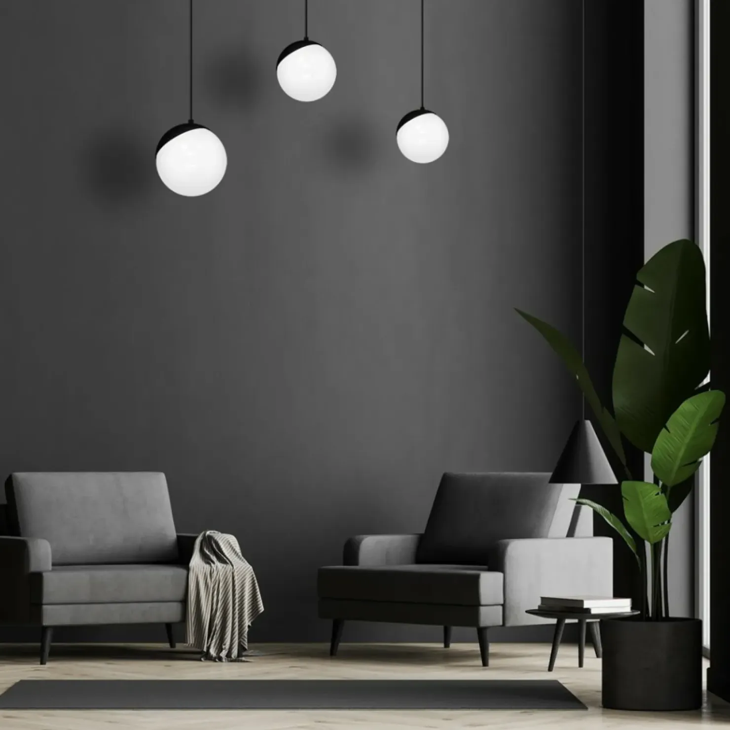 Best Sale Sklep Kaja Klasyczna lampa wisząca, czarno-biała MLP7237 z serii SFERA | Kaja Oświetlenie