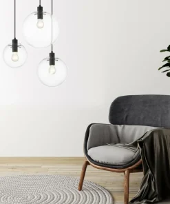 Outlet Sklep Kaja Klasyczna lampa wisząca do salonu LP-004/3P BK PUERTO | Kaja