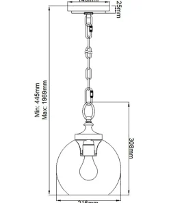 Klasyczna lampa wisząca, mosiądz FE-TABBY-P-S-BB z serii TABBY*Sklep Kaja Flash Sale