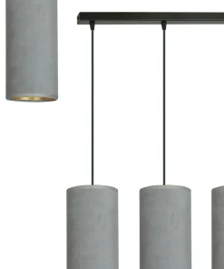Klasyczna lampa wisząca z szarymi abażurami 1060/3 BENTE | Kaja*Sklep Kaja Clearance