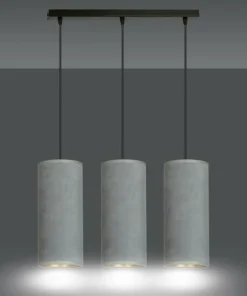 Klasyczna lampa wisząca z szarymi abażurami 1060/3 BENTE | Kaja*Sklep Kaja Clearance