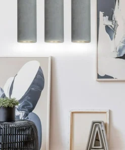 Klasyczna lampa wisząca z szarymi abażurami 1060/3 BENTE | Kaja*Sklep Kaja Clearance