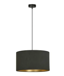 Klasyczna lampa wisząca z czarno-złotym abażurem 1054/1 HILDE | Kaja*Sklep Kaja Best Sale