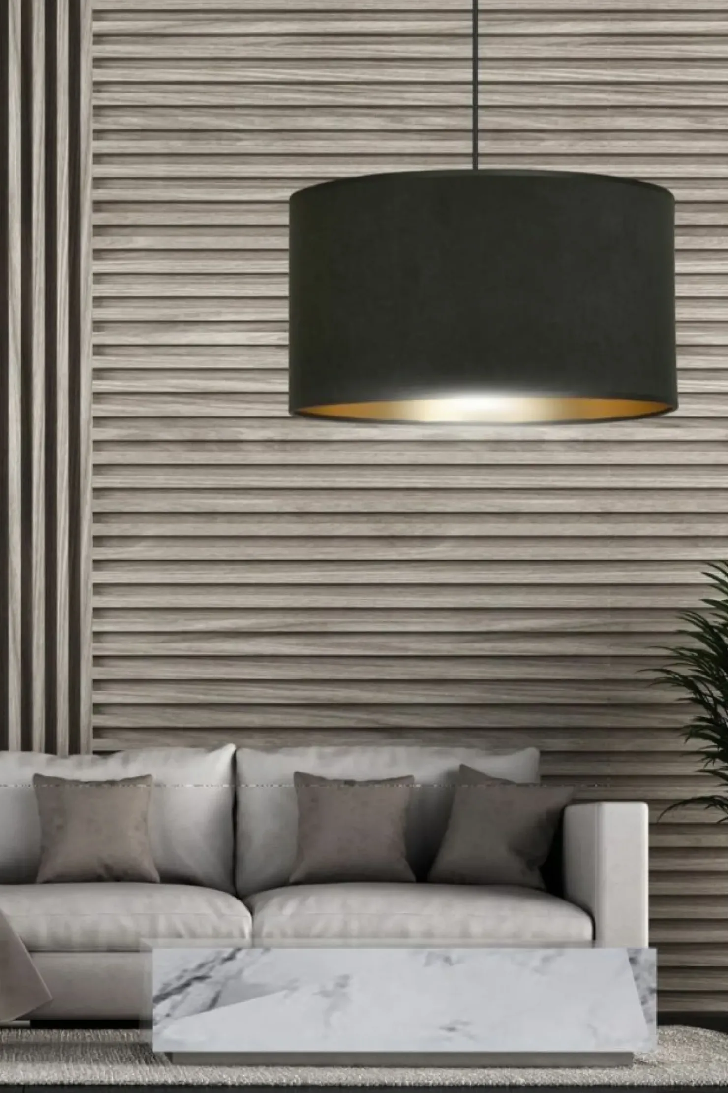 Klasyczna lampa wisząca z czarno-złotym abażurem 1054/1 HILDE | Kaja*Sklep Kaja Best Sale
