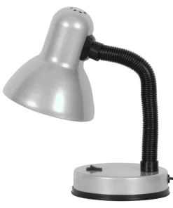 Klasyczna lampka biurkowa K-MT-203 SREBRNA CARIBA | Kaja Oświetlenie*Sklep Kaja New