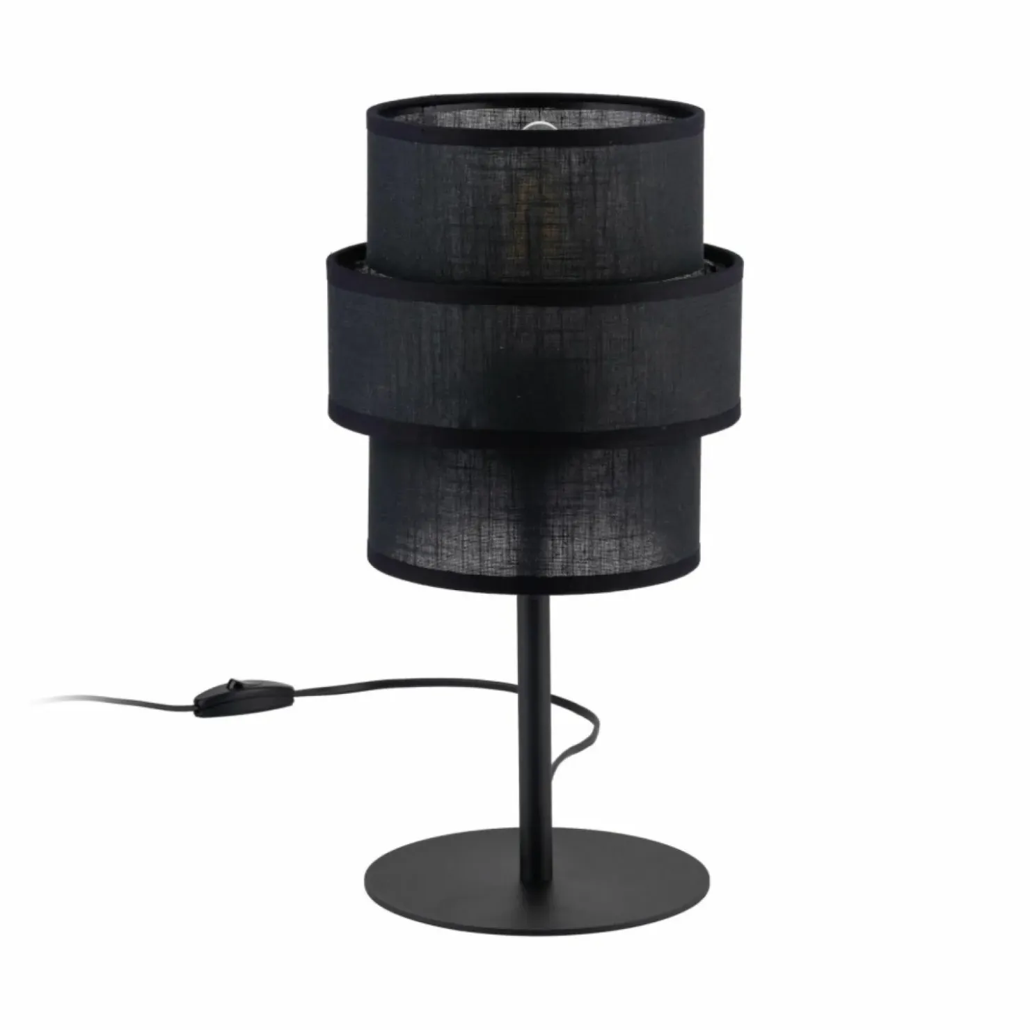Klasyczna lampka na szafkę w sypialni TK 5895 CALISTO BLACK | Kaja*Sklep Kaja New