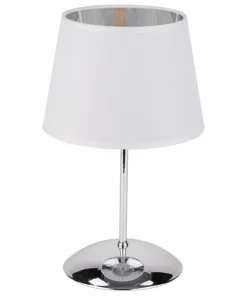 Klasyczna lampka stołowa na srebrnej podstawie TK 5495 z serii GLORY*Sklep Kaja New