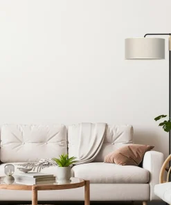Klasyczna, prosta lampa podłogowa z abażurem MLP7454 ATLANTA | Kaja*Sklep Kaja Outlet