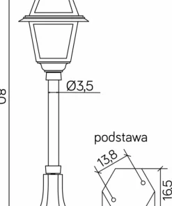 Klasyczna, witrażowa lampa ogrodowa K 5002/3/N z serii WITRAŻ | Kaja Oświetlenie*Sklep Kaja Flash Sale