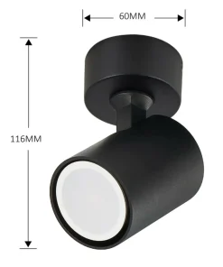 Cheap Sklep Kaja Klasyczny, czarny, regulowany reflektor LP-731/1W BK SNOW | Kaja