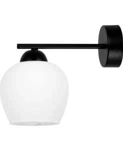 Klasyczny kinkiet ścienny z białym kloszem K-5603 z serii ABRO*Sklep Kaja Flash Sale