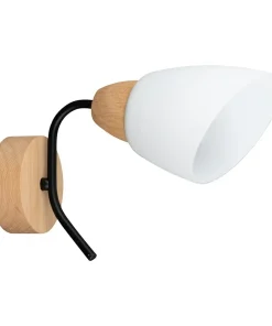 Klasyczny kinkiet z białym kloszem 8142174 VILETTA WOOD | Kaja*Sklep Kaja New