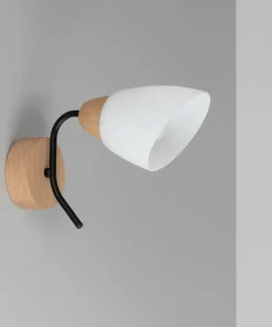 Klasyczny kinkiet z białym kloszem 8142174 VILETTA WOOD | Kaja*Sklep Kaja New