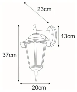 Klasyczny kinkiet zewnętrzny K-5009A DOWN CZ STANDARD | Kaja*Sklep Kaja Cheap