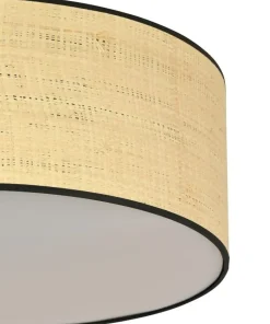 Klasyczny plafon z rattanowym abażurem 1149/3 ASTON | Kaja Oświetlenie*Sklep Kaja Outlet