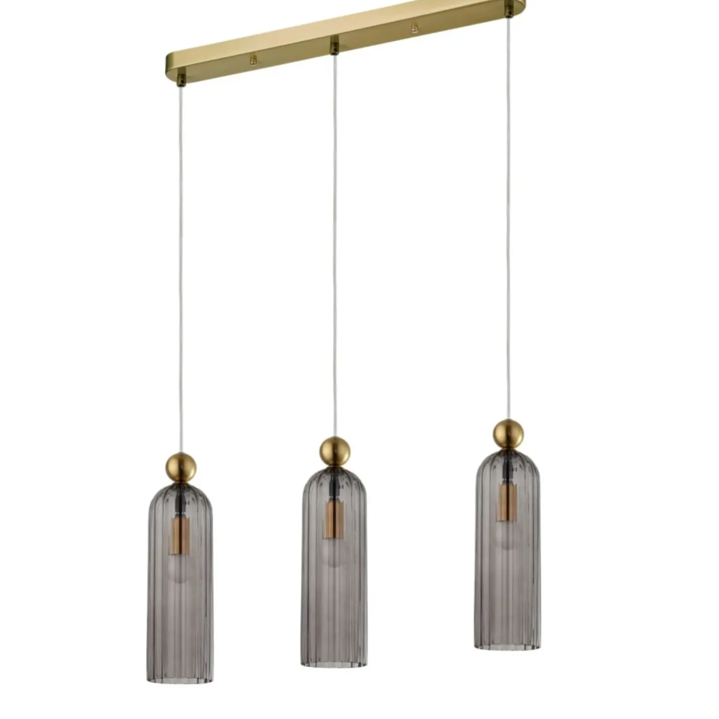 Clearance Sklep Kaja Klimatyczna lampa wisząca nad stół LP-939/3L SMOKED z serii PIEGA