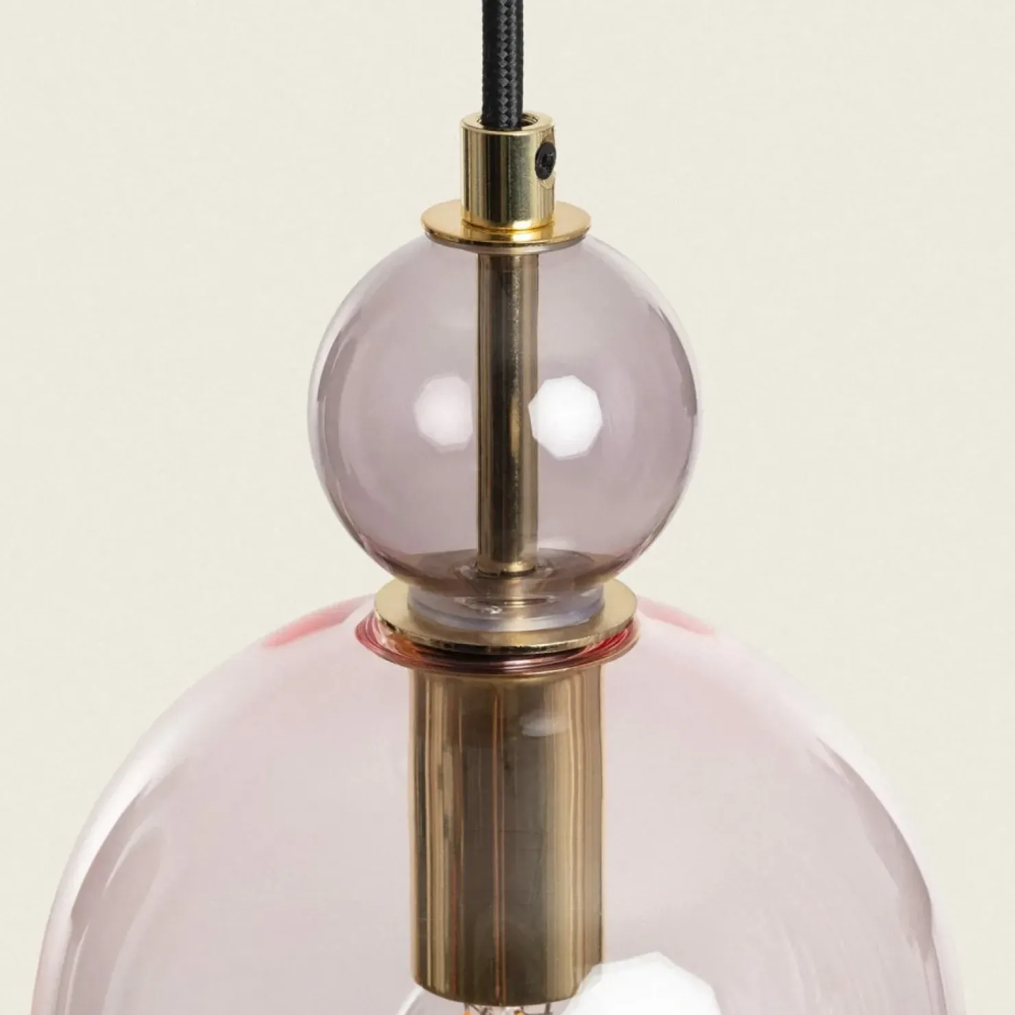 Shop Sklep Kaja Kolorowa, szklana lampa wisząca E14 ABR-KOLO1-F KOLORENO | Kaja fioletowy