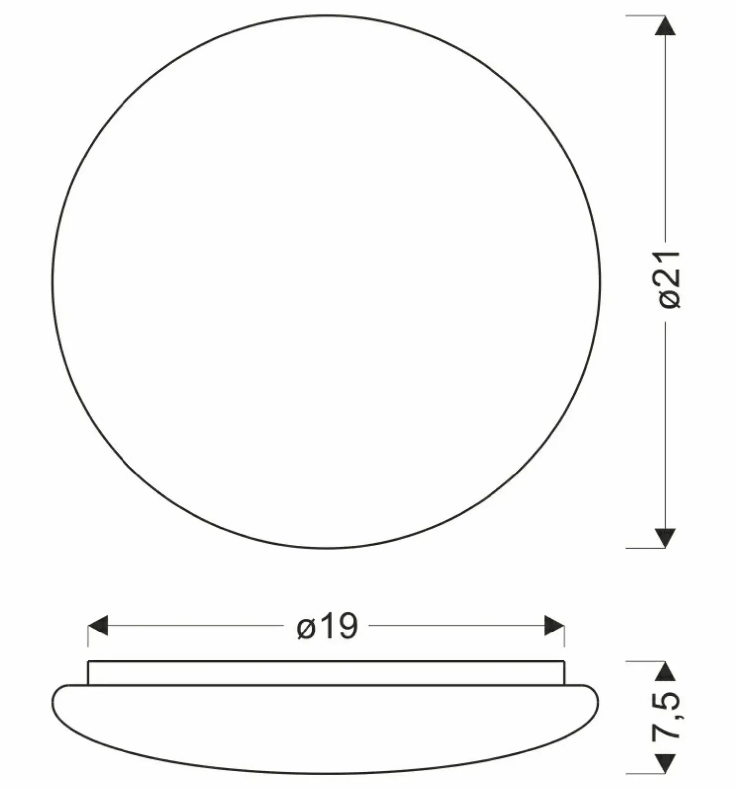 Kopułowa, biała lampa sufitowa LED ⌀21cm 12-28778 BELINA | Kaja*Sklep Kaja Best Sale