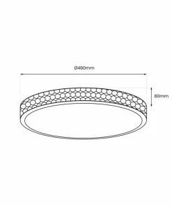 Kryształowa lampa sufitowa LED do sypialni ML8499 RONDO | Kaja*Sklep Kaja Discount