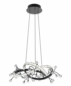 Flash Sale Sklep Kaja Kryształowa lampa wisząca dark glamour MD3481-1S-3BCT MAIA | Kaja