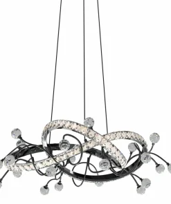Flash Sale Sklep Kaja Kryształowa lampa wisząca dark glamour MD3481-1S-3BCT MAIA | Kaja