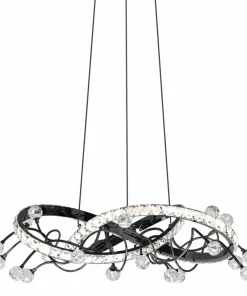 Flash Sale Sklep Kaja Kryształowa lampa wisząca dark glamour MD3481-1S-3BCT MAIA | Kaja