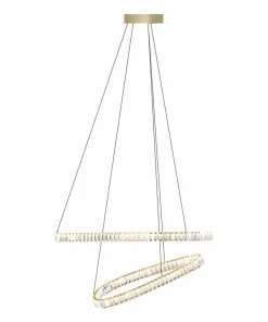 Best Sale Sklep Kaja Kryształowa, ledowa lampa do salonu MD3169-2-3GT ATHESA | Kaja