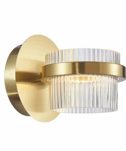 Kryształowa, złota lampa ścienna LED 9W WL-77362-9W-GD TIARA | Kaja*Sklep Kaja Discount