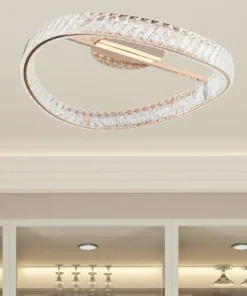 Kryształowa, złota lampa sufitowa LED MX3317-1-3GT GANO | Kaja*Sklep Kaja Sale