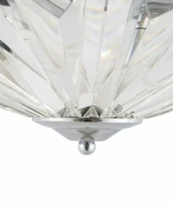 Kryształowy plafon ze srebrną ramką ⌀48,5cm MOD094CL-06CH serii FACET*Sklep Kaja Best Sale