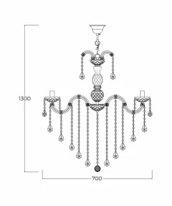 Shop Sklep Kaja Kryształowy żyrandol w stylu glamour ZM 14004/8-GLD CHATEAU | Kaja