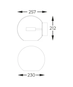 Kulista lampa ścienna LED do sypialni W0428-01D-F4AC ENCELADUS | Kaja*Sklep Kaja Shop
