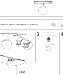 Kulista lampa do szyny magnetycznej 1F 10152 LVM LID LED | Kaja*Sklep Kaja Sale