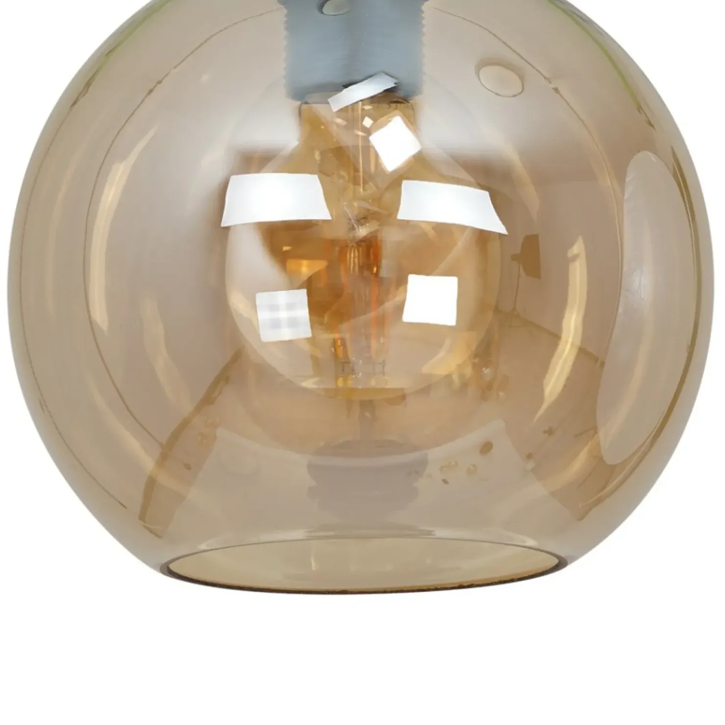 Kulista lampa sufitowa z bursztynowym kloszem MLP6575 SOFIA | Kaja*Sklep Kaja New