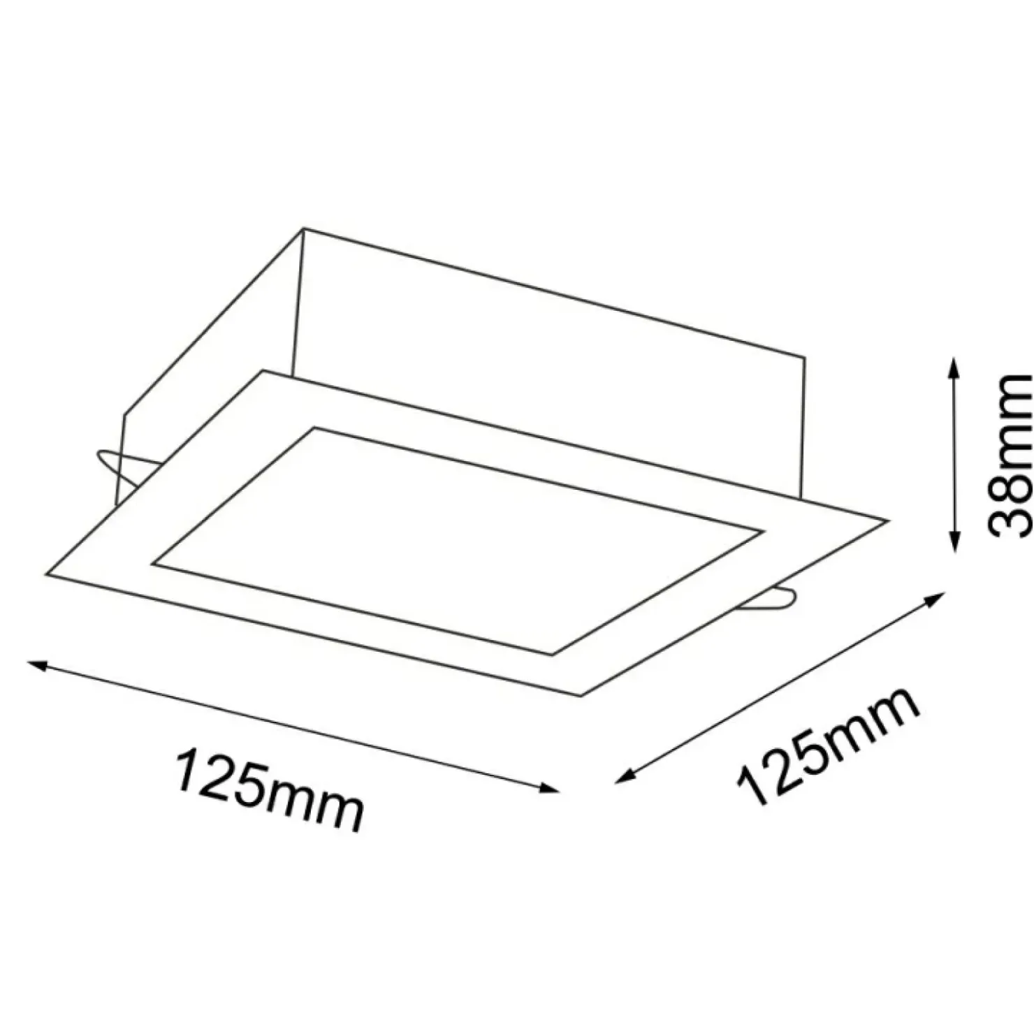 Kwadratowa lampa podtynkowa LED IP44 4000K ANT 8581 z serii TOTTO*Sklep Kaja Best Sale