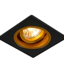 Kwadratowe oczko 92706 CHUCK DL SQUARE BLACK- GOLD| Kaja Oświetlenie*Sklep Kaja Cheap