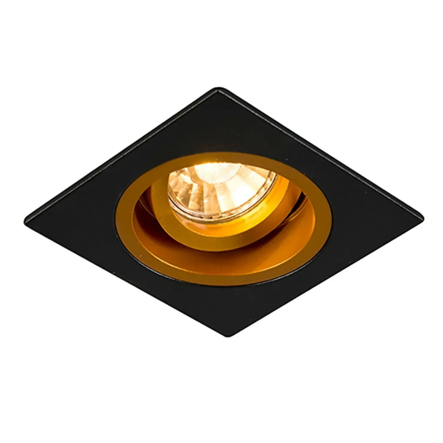 Kwadratowe oczko 92706 CHUCK DL SQUARE BLACK- GOLD| Kaja Oświetlenie*Sklep Kaja Cheap